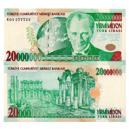 L.1970 (2000) * Banconota Turchia 20 Milioni - 20.000.000 Lira "Kemal Atatürk" (p215) SPL+