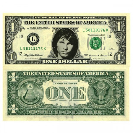 1999 * Banconota Stati Uniti 1 Dollar "Celebrity  - Jim Morrison" (pCL3) FDS