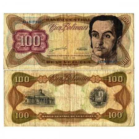 1989 * Banconota Venezuela 100 Bolivares "Simón Bolívar" (p66b) MB