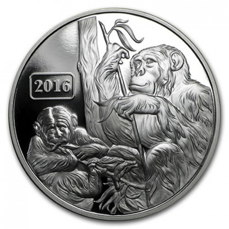 2016 * 5 Dollari Argento 1 OZ Tokelau "Anno della Scimmia" PROOF