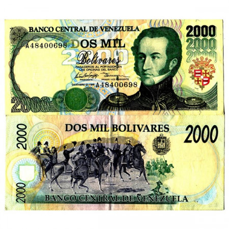 1995 * Banconota Venezuela 2000 Bolivares "Antonio José de Sucre" (p74b) BB+