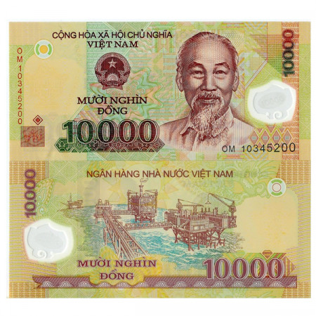 ND (2010) * Banconota Polimera Vietnam 10.000 Dong "Ho Chi Minh" (p119e) FDS