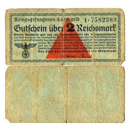ND (1939) * Banconota Germania 2 Reichsmark "Prisoners of War" (pRo519a) B