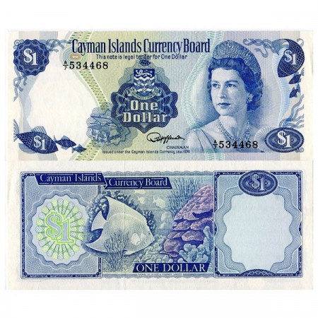L.1974 (1985) * Banconota Cayman 1 Dollar "Elisabetta II - A7" (p5f) FDS