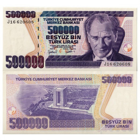 L.1970 (1998) * Banconota Turchia 500.000 Lira "Kemal Atatürk" (p212) FDS