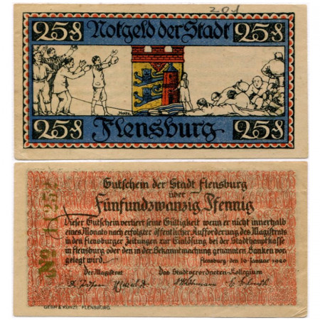 1920 * Notgeld Germania 25 Pfennig "Schleswig-Holstein – Flensburg" (369.6)