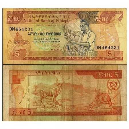 EE.1969 (1987) * Banconota Etiopia 5 Birr "Coffee Harvest" (p37) MB