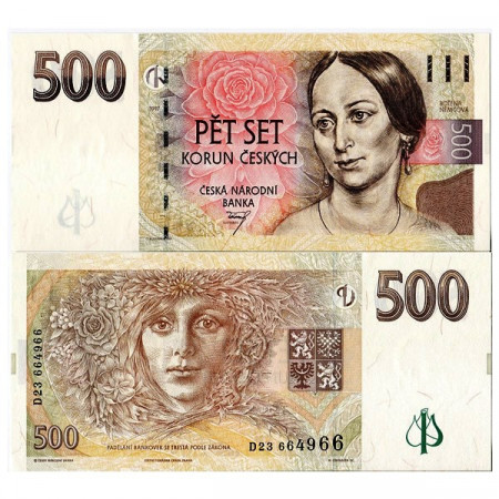 1997 * Banconota Repubblica Ceca 500 Korun "Bozena Nemcová" (KM 20) FDS