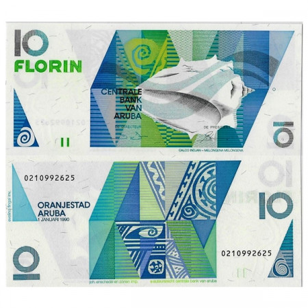 1990 * Banconota Aruba 10 Florin "Calco Indjan" (p7) FDS