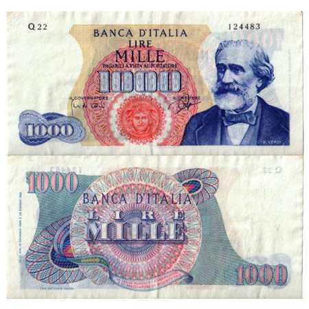 1964 (14/01) * Banconota Italia Repubblica 1000 Lire "G Verdi - Tipo 1" BI.712 (p96c) BB