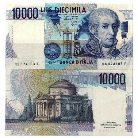 1988 C * Banconota Italia Repubblica 10.000 Lire "A Volta" BI.870 (p112b) SPL