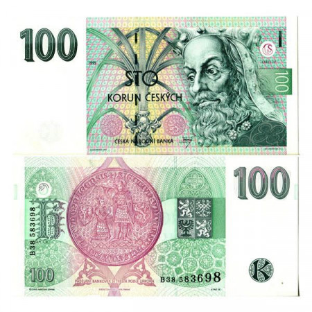 1995 * Banconota Repubblica Ceca 100 Korun "Jan Amos Komensky" (p12) FDS