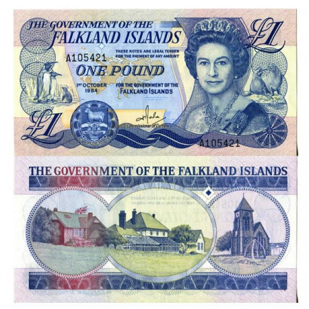 1984 * Banconota Isole Falkland 1 Pound "Elizabeth II" (p13a) FDS