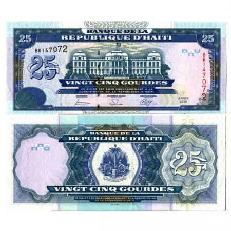 2006 * Banconota Haiti 25 Gourdes "Palace of Justice" (p266c) FDS