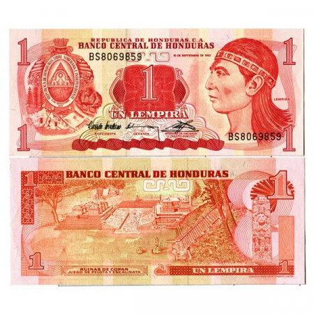 1992 * Banconota Honduras 1 Lempiras "Lempira" (p71) FDS