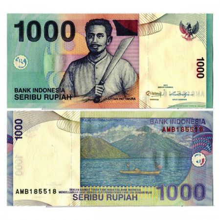 2013 * Banconota Indonesia 1000 Rupiah "Captain Pattimura" (p141m) FDS