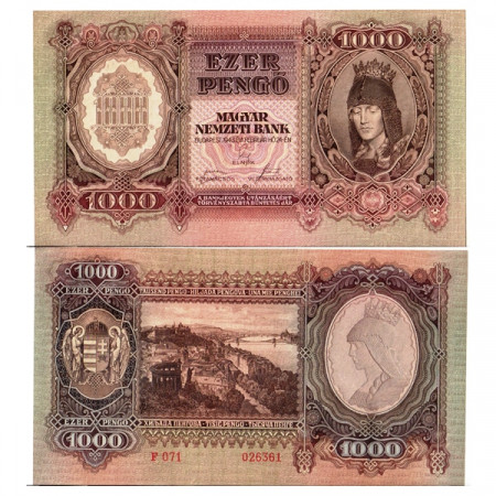 1943 * Banconota Ungheria 1000 Pengo "Hungaria" (p116) FDS