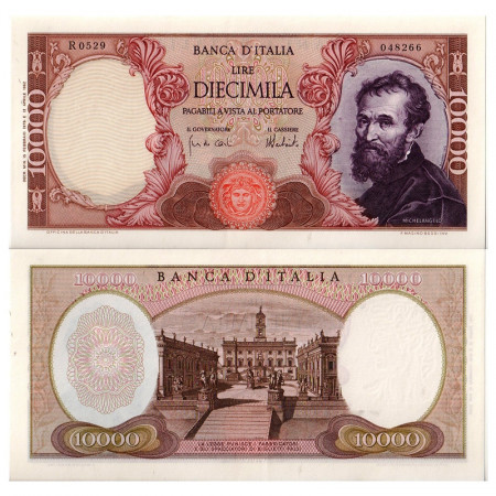 1973 (15/02) * Banconota Italia Repubblica 10.000 Lire "Michelangelo" BI.857 (p97f) SPL+