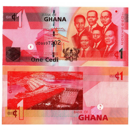 2017 * Banconota Ghana 1 Cedi "Big Six" (p37g) FDS