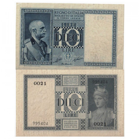 1935 XIII * Banconota Italia Regno 10 Lire "Vittorio Emanuele III - Imperiale" BS.83 (p25a) SPL