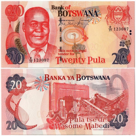 2006 * Banconota Botswana 20 Pula "K Motsete" (p27b) FDS