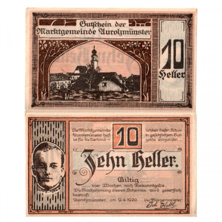 1920 * Notgeld Austria 10 Heller "Alta Austria – Aurolzmünster" (FS 69)