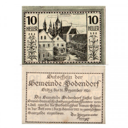 1920 * Notgeld Austria 10 Heller "Alta Austria – Bodendorf" (FS 96II)