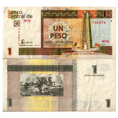 2007 * Banconota Cuba 1 Peso Convertibles (pFX46a) BB