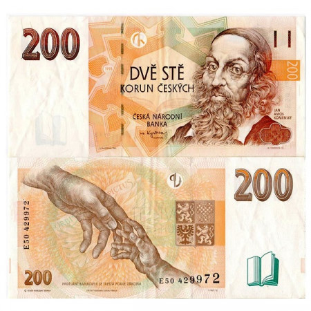 1998 * Banconota Repubblica Ceca 200 Korun "Jan Amos Komensky" (KM 19) BB+