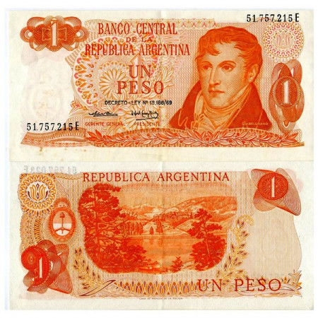 ND (1974) * Banconota Argentina 1 Peso "M Belgrano" (p293) SPL+