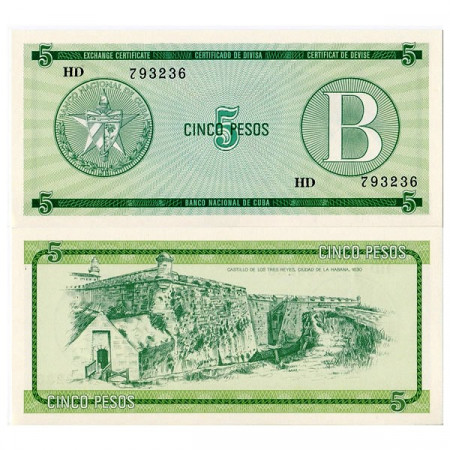 ND (1985) * Banconota - Certificado de Compra Cuba 5 Pesos "Serie B" (pFX7) FDS
