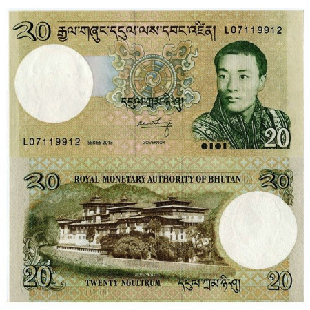 2013 * Banconota Bhutan 20 Ngultrum "JD Wangchuck" (p30b) FDS