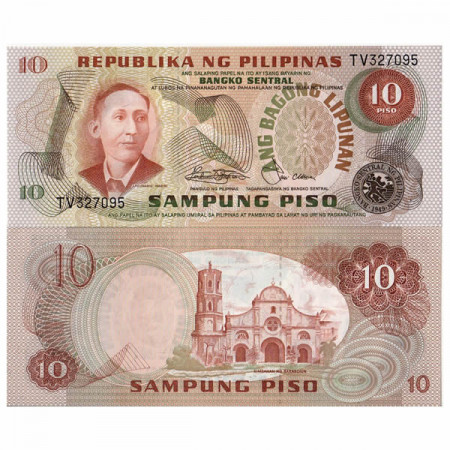 ND (1978) * Banconota Filippine 10 Piso "Apolinario Mabini" (p161b) FDS