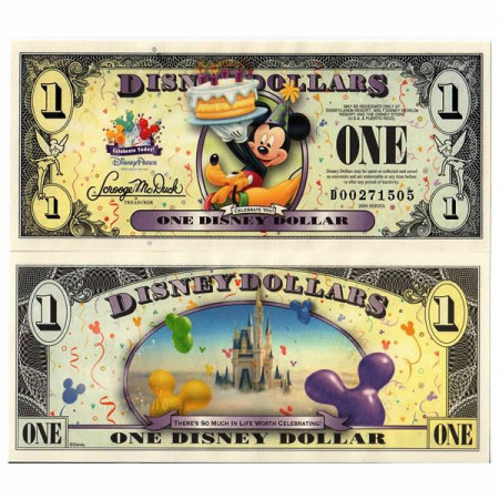 2009 * Banconota Disney 1 Disney Dollar "Mickey Mouse - Birthday Party" (pR152) FDS