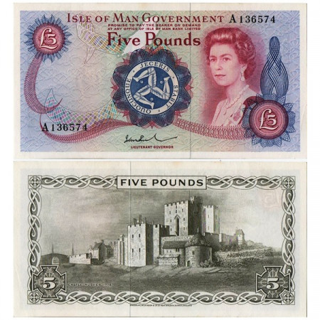 ND (1972) * Banconota Isola di Man 5 Pounds "Elizabeth II" (p30b) SPL+