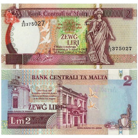 L.1967 (1994) * Banconota Malta 2 Liri "Malta Standing" (p45d) FDS