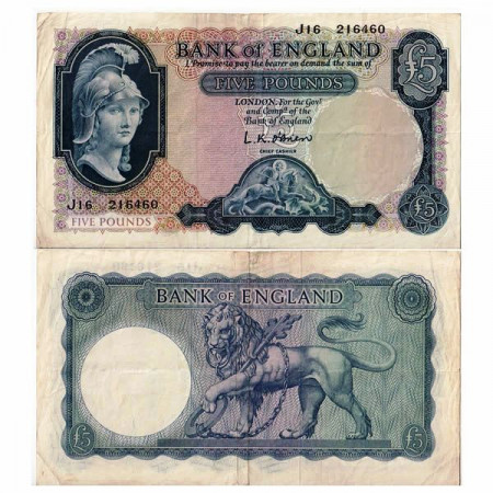 ND (1961-63) * Banconota Gran Bretagna 5 Pounds "Britannia" (p372a) BB