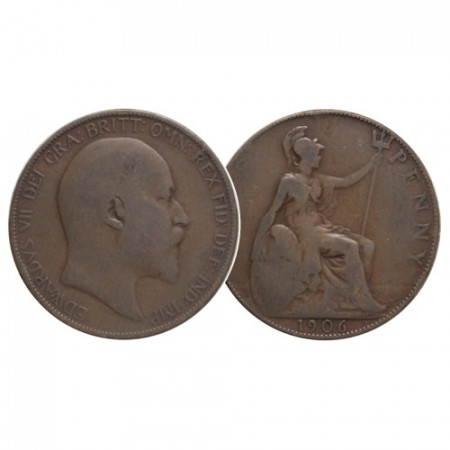 1906 * 1 Penny Gran Bretagna "Edoardo VII - Britannia Seduta" (KM 794.2) MB