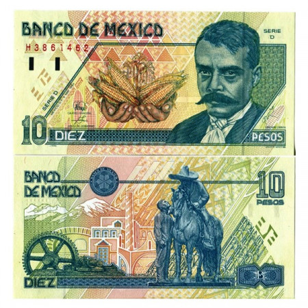 1994 * Banconota Messico 10 Pesos "Emiliano Zapata" (p105a) FDS