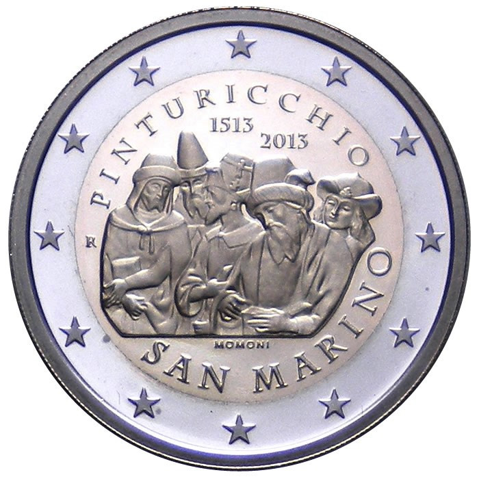 SAN MARINO Blister BU 2 Euro PINTURICCHIO 2013 Rome feu_851193 Euro coins