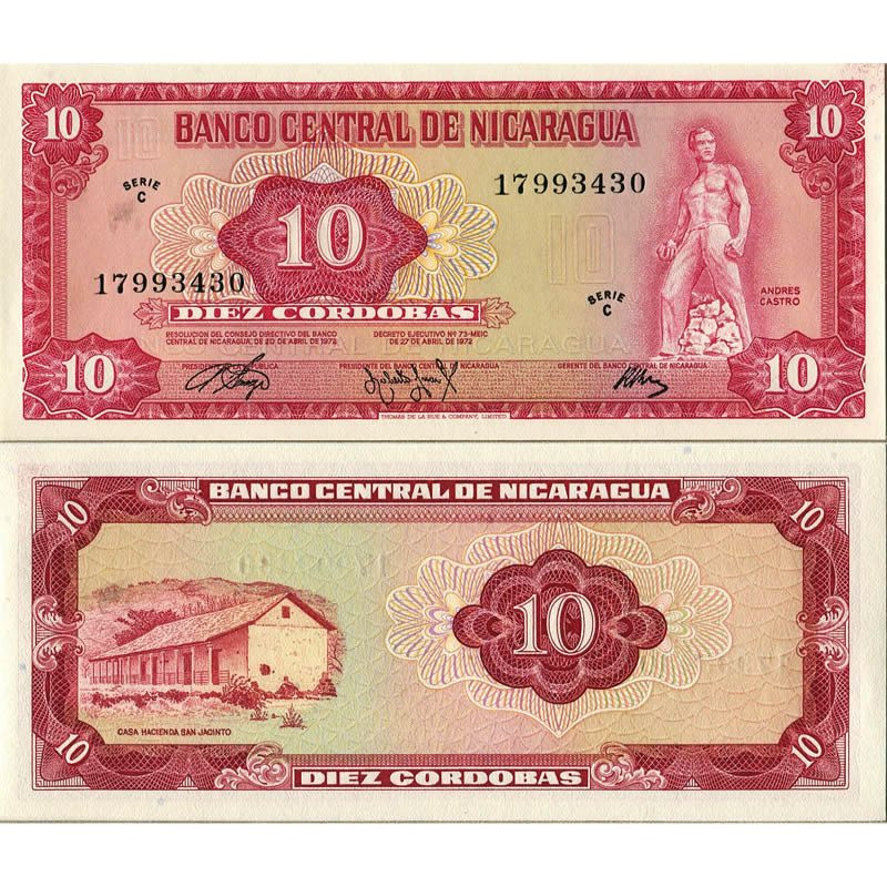 Billete De Nicaragua Año 1985 | 10 Cordobas | | Cuotas sin interés