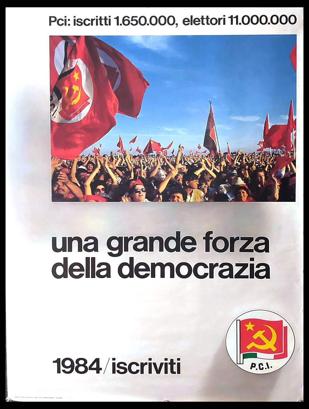 1984 * Manifesto, Poster Politica PCI - Iscriviti, Partito Comunista  Italiano Italia (B+) - Mynumi