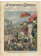 1936 * La Domenica Del Corriere (N°7) "Negus Spezza Spada del Ras - Grandinata a Transvaal" Rivista Originale