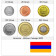 2003 * Serie 6 monete Armenia Riforma della Coniazione