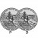 2005 * 2 x 5 Cents Nichelino di Dollaro Stati Uniti "Jefferson Nickel - Westward Journey, Ocean View" (KM 369) P+D