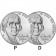 2006 * 2 x 5 Cents Nichelino di Dollaro Stati Uniti "Jefferson Nickel - Monticello" (KM 381) P+D