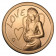 2015 * Copper Round 1 OZ Rame "Love" FDC