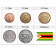 2014 (2015) * Serie 5 Monete Zimbabwe "New Design - Bond Coin" UNC