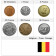 Anni Misti * Serie 6 Monete Belgio "Franc"