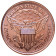 2014 * Copper round Stati Uniti Medaglia in rame "Standing Liberty"